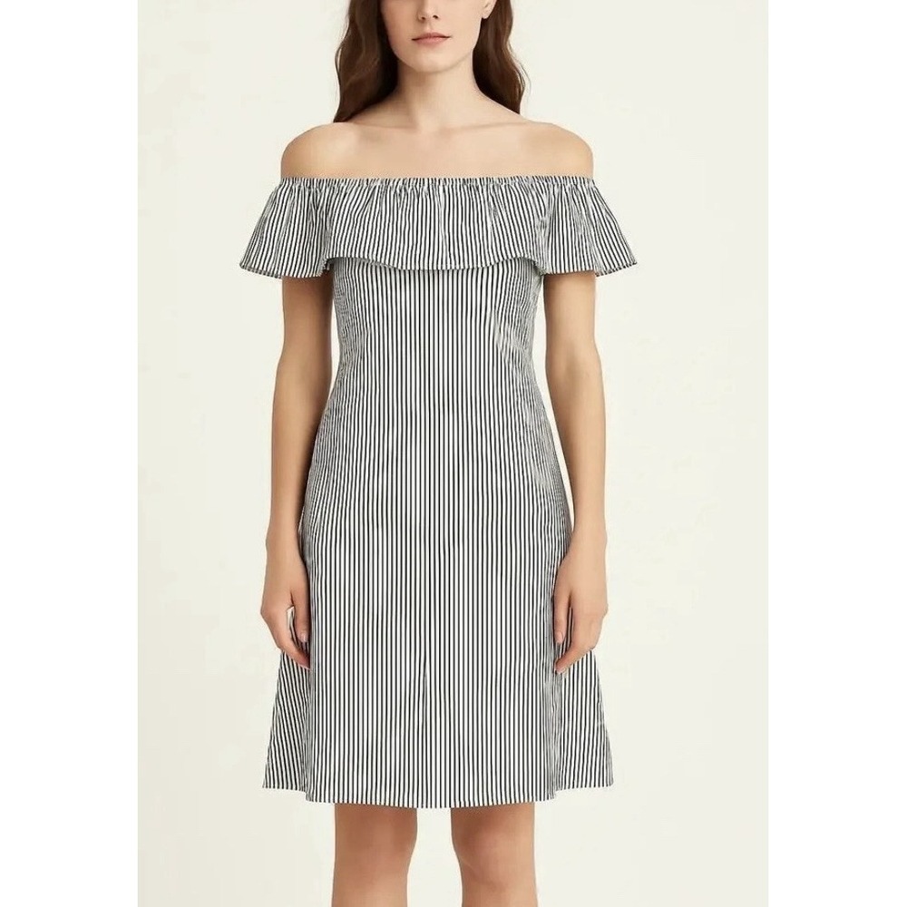 Banana Republic Off Shoulder Stripe Dress Size 0‎ NWT